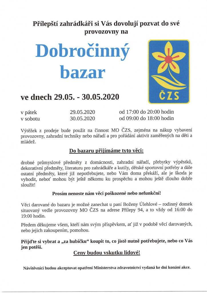 ČZSPřílepy - Dobročinný bazar