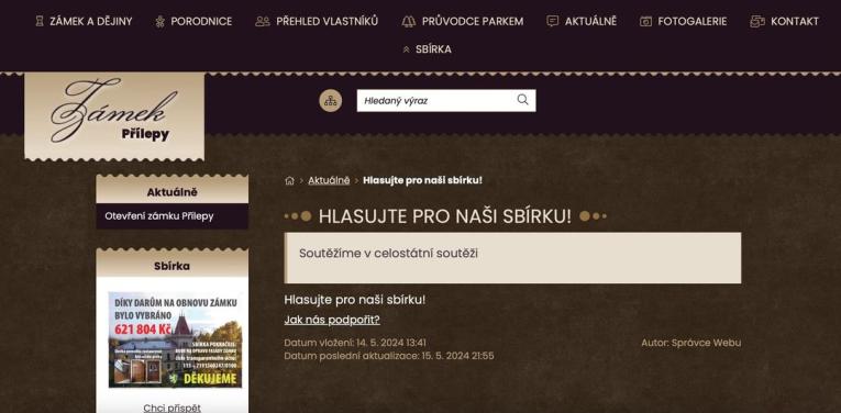 Hlasujte pro sbírku