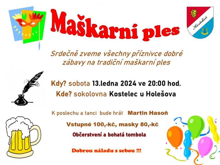 Maškarní plesKostelec u Hol.
