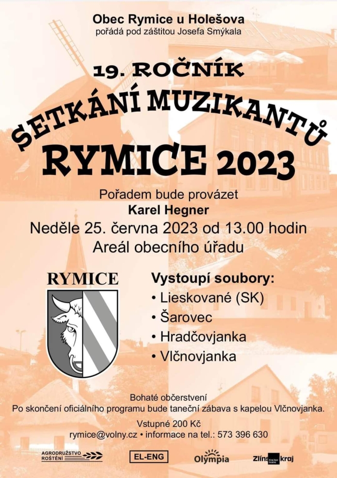Setkání muzikantů Rymice 2023