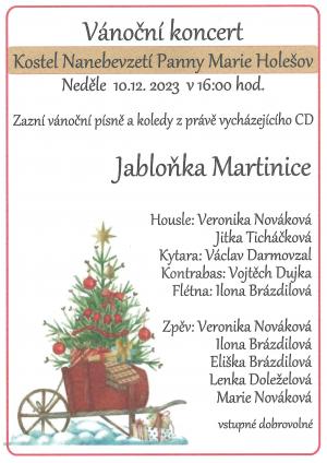 Vánoční koncert - Jabloňka Martinice 2023