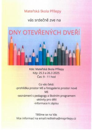 MŠ Přílepy - Dny otevřených dveří